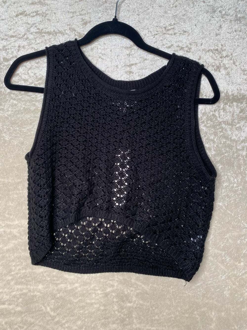 Olive + Oak Knit Tank Size M Black